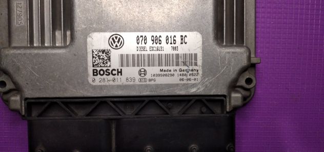 CENTRALINA VW TOUAREG 070 906 016 0281011839 - Foto 2