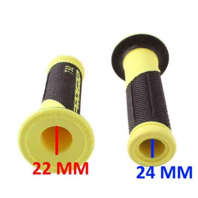 Manopole foro passante per moto nero gialle Progrip 732 - Foto 3