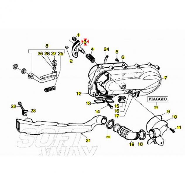 Albero avviamento scooter Piaggio Aprilia - 478723 - Foto 4