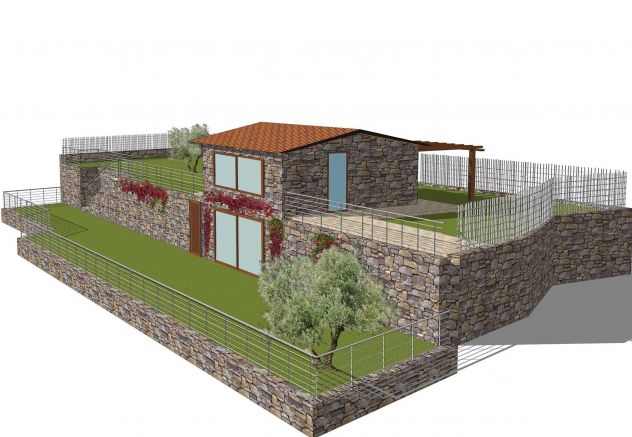 T06 Sanremo terreno con progetto approvato per villetta con vista panoramica - Foto 3