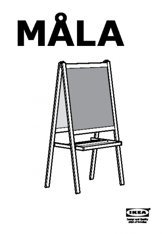 Cavalletto per bambini IKEA MÅLA (Lavagna e Rotolo Carta) - Legno - Foto 3