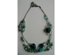 COLLANA MULTIFILO PERLE VERDI