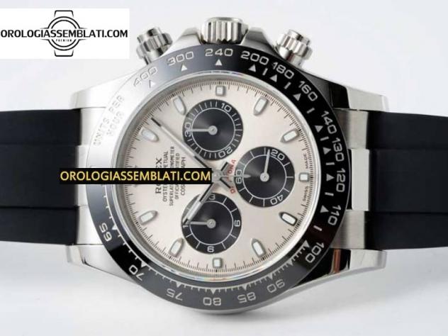 Rolex Replica DAYTONA 116519 1:1 BEST EDITION QUADRANTE GRIGIO SU CINTURINO IN GOMMA OYSTERFLEX SA4130 - Foto 14