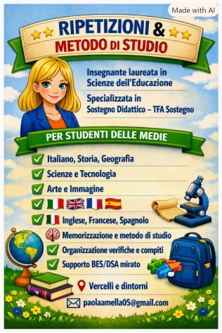 RIPETIZIONI E SUPPORTO ALLO STUDIO