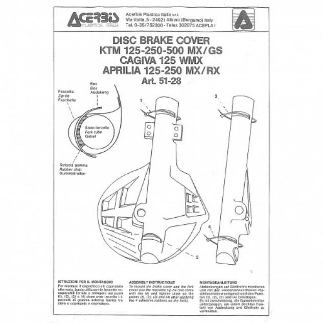Kit copridisco Acerbis per moto Aprilia e Cagiva - Foto 3