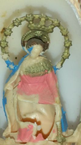 ARTE SACRA - MODONNA DI POMPEI IN CONCHIGLIA EPOCA ANNI 50 - Foto 8