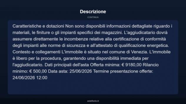 Immobile in asta di 60 m² in vendita a Venezia - Foto 4