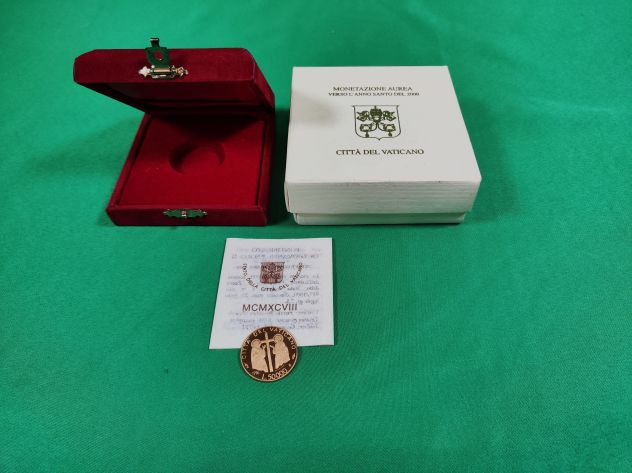 MONETE D`ORO CITTA' DEL VATICANO GIUBIELO GIOVANNI PAOLO II - Foto 3