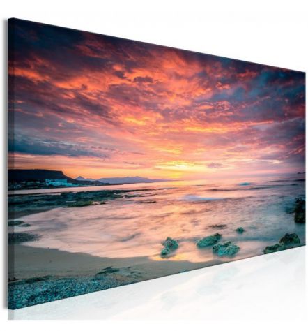 Quadro Mare Con Tramonto Rosso - ARREDALACASA