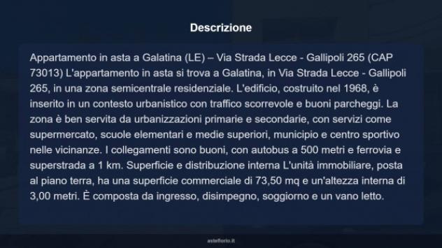 Immobile in asta di 73 m² in vendita a Galatina - Foto 8