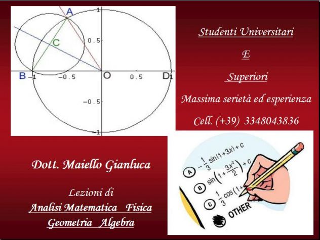 LEZIONI RIPETIZIONI di MATEMATICA FISICA GEOMETRIA ALGEBRA