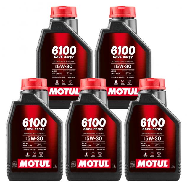 MOTUL 6100 SAVE nergy 5W30 Olio Motore Fuel Economy 5 Litri