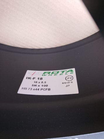Cerchi ROTA IK-F 18" - 5x100 (Subaru/Toyota/VW) - Foto 2
