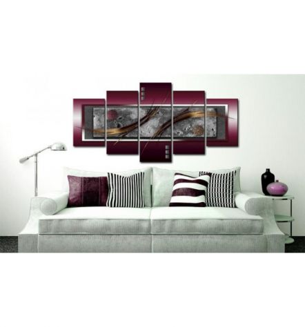 Quadro Baffuto Bordeaux 100x50 E 200x100 ARREDALACASA - Foto 2