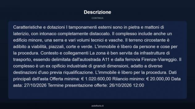 Immobile in asta di 4233 m² in vendita a Serravalle Pistoiese - Foto 10