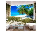 Fotomurale Adesivo Al Balcone Sui Tropici Arredalacasa