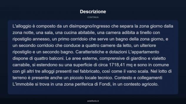 Immobile in asta di 189 m² con più di 5 locali in vendita a Fondi - Foto 13