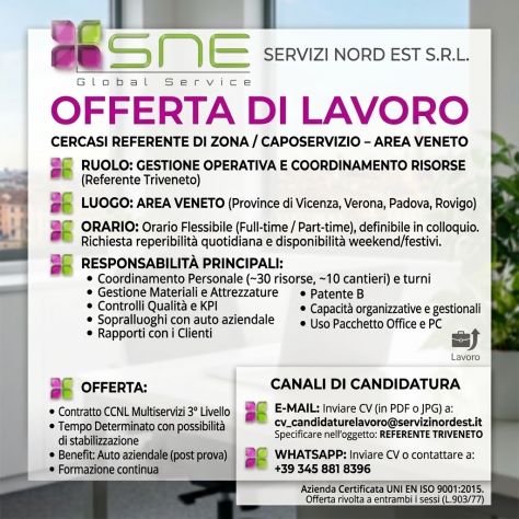 REFERENTE VERONA VICENZA ROVIGO PADOVA