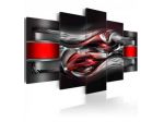 Quadro Moderno Rosso Cm.100x50 E 200x100 ARREDALACASA