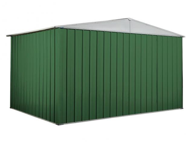 Box prefabbricato, casetta da giardino in lamiera zincata. Capanno deposito attrezzi in Acciaio Zincato 3.60 x 2.60 m x h2.12 m - 130 KG - 9,36 MQ - V - Foto 4