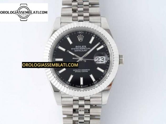 Replica Rolex Assemblata DATEJUST 41 SS 1:1 BEST EDITION ACCIAIO 904L QUADRANTE NERO SUL BRACCIALE SS JUBILEE 3235 V2