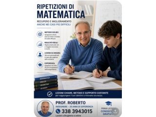 RIPETIZIONI di Matematica a Brugherio. Metodo di Studio. Ing. Roberto.
