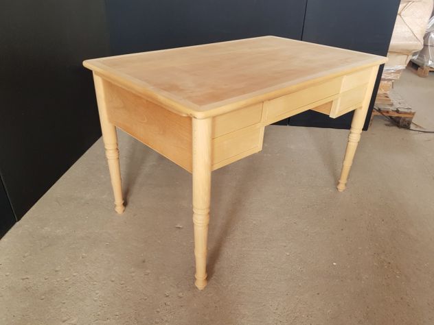 SCRIVANIE IN LEGNO GREZZO CON 5 CASSETTI E 2 TIRETTI LATERALI - NUOVE - Foto 3