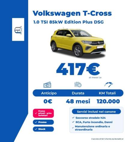 VOLKSWAGEN T-Cross 1.0 TSI 85kW Edition Plus rif. 24221306