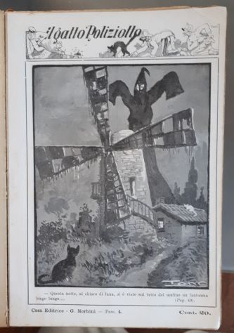 il Gatto Poliziotto, C. RIOVITTO, CASA EDITRICE G. NERBINI 1917. - Foto 5