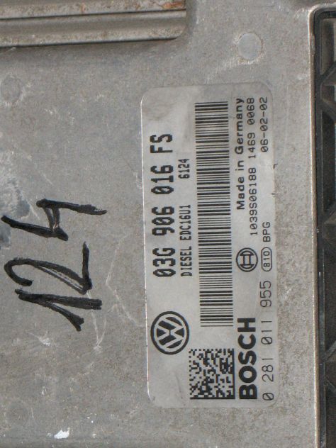 0281011955 ECU VW GOLF 1.9 EDC16U1 0281011955 03G906016FS 03G 906 016 FS - Foto 2