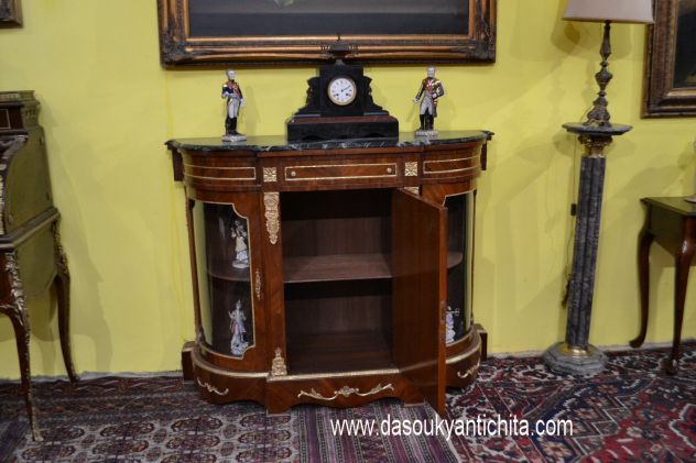 Credenza mezzo giro stile Napoleone III a tre ante - Foto 7