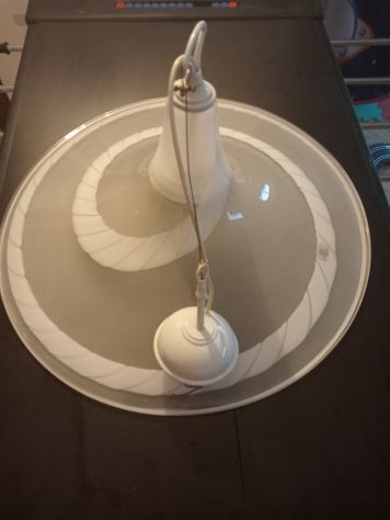 LOTTO LAMPADARI DA PARETE E A SOSPENSIONE IN VETRO  - BELLISSIMI -Abat jour - Foto 3