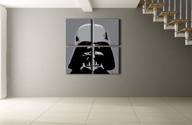 Quadro moderno Star Wars dipinto a mano pop art