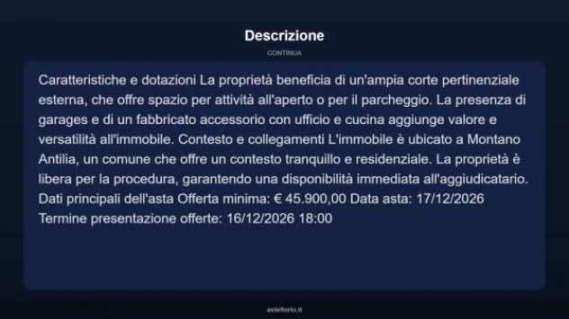 Immobile in asta di 330 m² con più di 5 locali e box auto in vendita a Montano Antilia - Foto 4