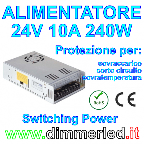 Alimentatore 24V 10A 240W