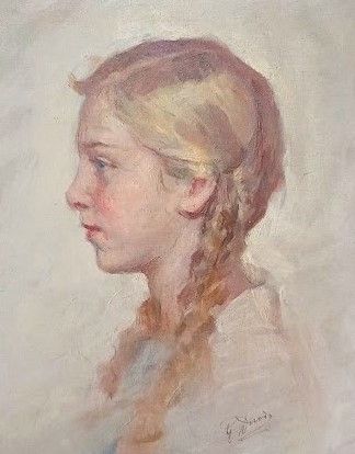 Dipinto di G. Duodo - Ritratto femminile