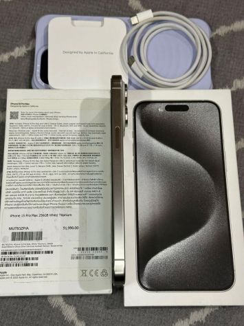 iPhone 15 Pro Max 256GB White Titanium – Excellent Condition - Foto 4