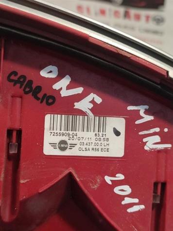 STOP FANALE POSTERIORE SINISTRO MINI Cooper Cabrio Serie (R57) 7255909 -04 N16B16A (0715) - Foto 5