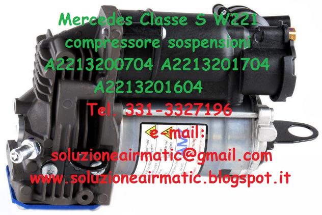 Mercedes Classe S W221 compressore sospensioni A2213200704