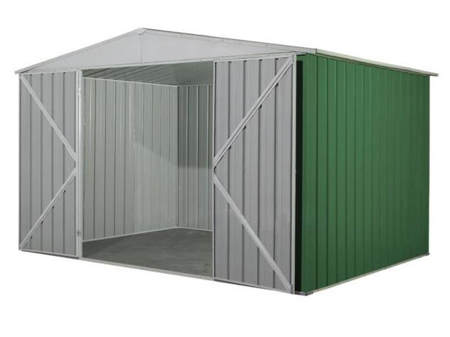 Box in Acciaio Zincato Casetta da Giardino in Lamiera 3.60 x 1.75 m x h2.12 m - 110 KG – 6.30 metri quadri - VERDE - Foto 3
