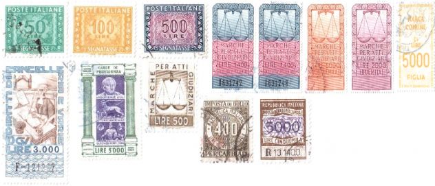 Francobolli, alti valori, marche &amp; segnatasse Italia - Foto 9