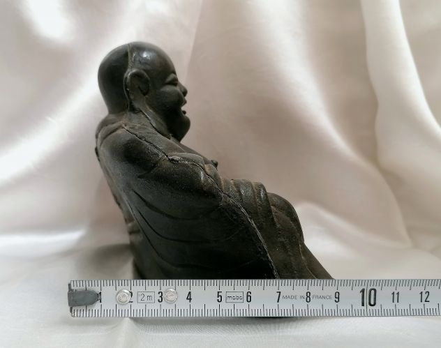 RARO ANTICO BUDDHA CINESE IN BRONZO, EPOCA FINE 1800 / INIZIO 1900. - Foto 10