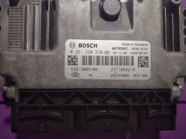 ECU Bosch 0261S20370 237105821R 237101829S A2819006306 CENTRALINA INIEZIONE SMA