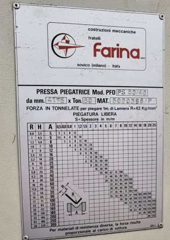 PIEGATRICE FARINA 4175 X 80 MOD. 80/40 - Foto 4