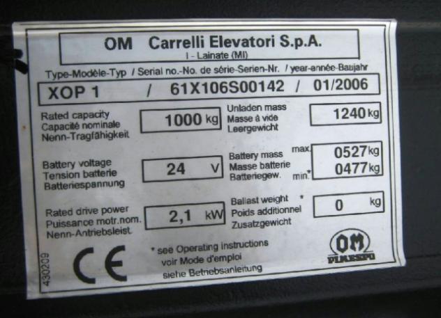 OM XOP 1 COMMISSIONATORE ORE 610 ANNO 2006 rif. 3613813 - Foto 10