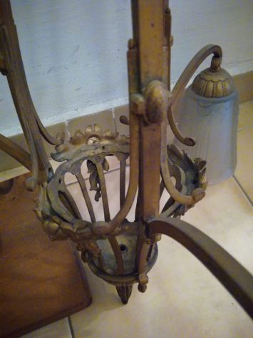 Lampadario in bronzo dorato francese anni 30 - Foto 2