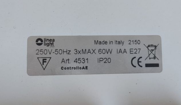 Plafoniera Lampadario Linea Light AMBRA, Cristallo 12 mm - Foto 4