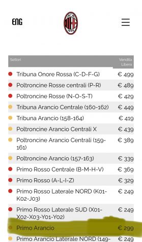 1 biglietto derby milan inter - 1 arancio 31 ottobre 2026 - Foto 2