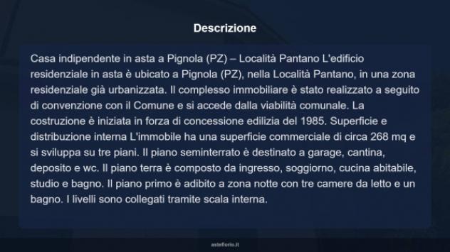 Immobile in asta di 268 m², box auto in vendita a Pignola - Foto 11