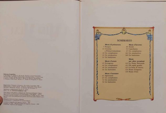 I MIEI MENU.MENÙ PER LE GRANDI OCCASIONI SELEZIONE DAL READER'S DIGEST, 1989 - Foto 4